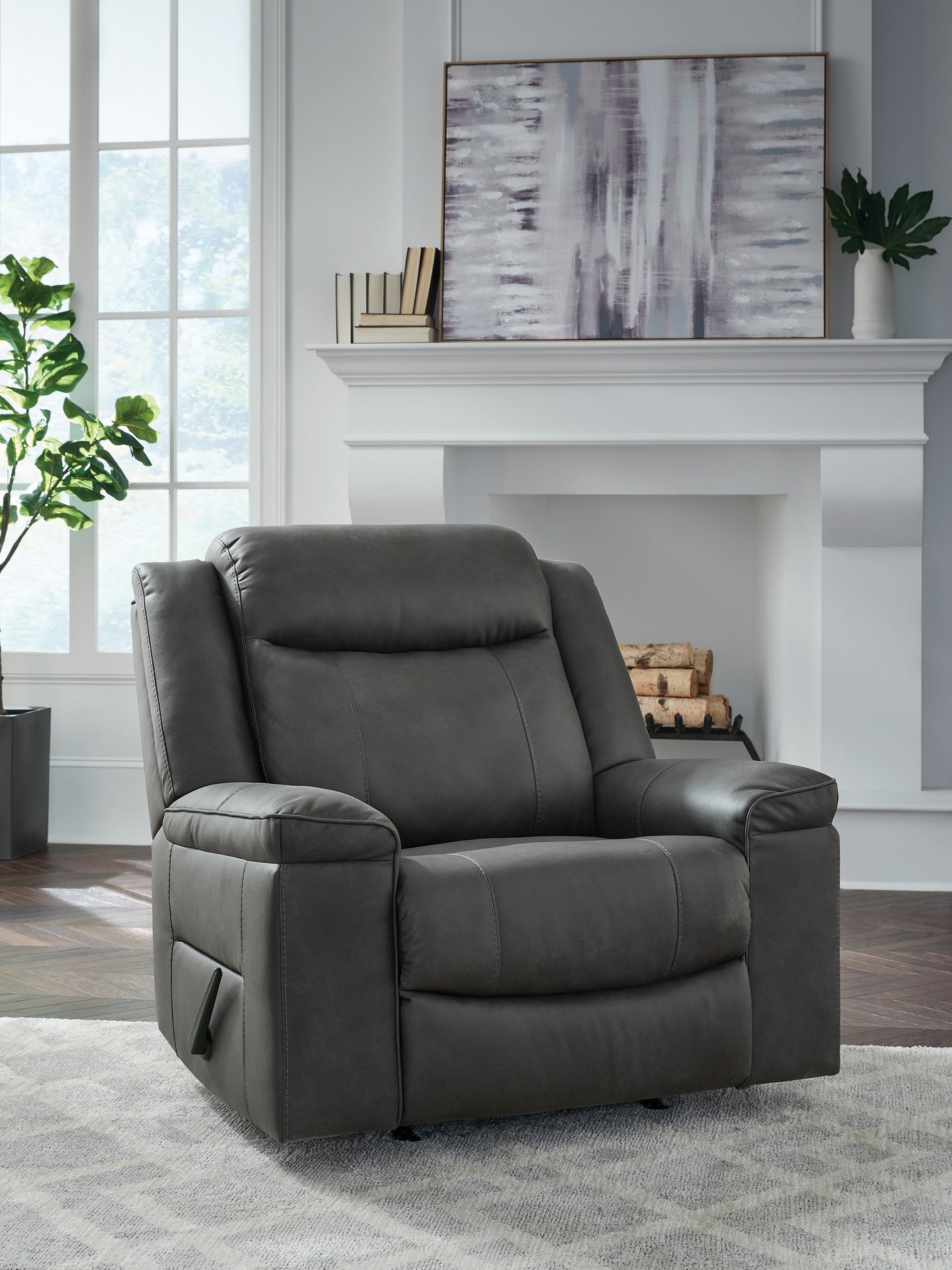Bradenton Furniture Outlet - Ashley Furniture - Status Check Living Room - Rocker Recliner / Shadow - PC6530725