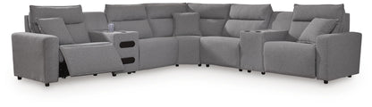 Bradenton Furniture Outlet - Ashley Furniture - Modmax II 7-Piece Power Reclining Sectional with Audio Consoles - 7-Piece Power Reclining Sectional with Audio Consoles - 65906S48