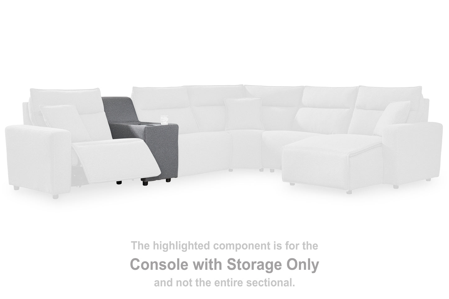 Bradenton Furniture Outlet - Ashley Furniture - ModMax II Sectional - Console / Salt and Pepper - 6590657