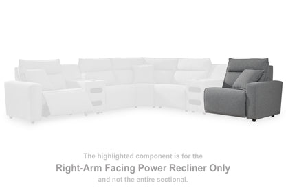 Bradenton Furniture Outlet - Ashley Furniture - ModMax II Sectional - RAF Zero Wall Power Recliner / Salt and Pepper - 6590662