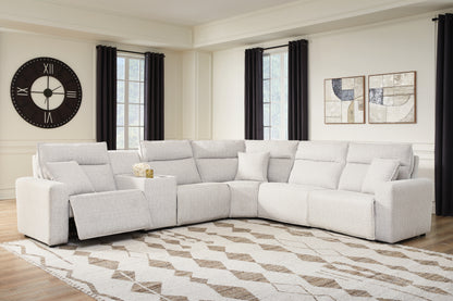 Bradenton Furniture Outlet - Ashley Furniture - ModMax II Sectional - 6-Piece Reclining Sectional with Console / Stone - 65907S36