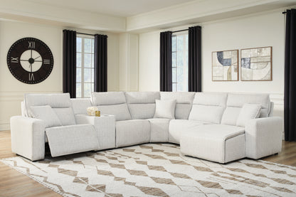 Bradenton Furniture Outlet - Ashley Furniture - ModMax II Sectional - 6-Piece Power Reclining Sectional with Chaise and Console / Stone - 65907S6