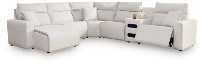 Bradenton Furniture Outlet - Ashley Furniture - ModMax II Sectional - 6-Piece Reclining Sectional with Chaise and Audio Console / Stone - 65907S29