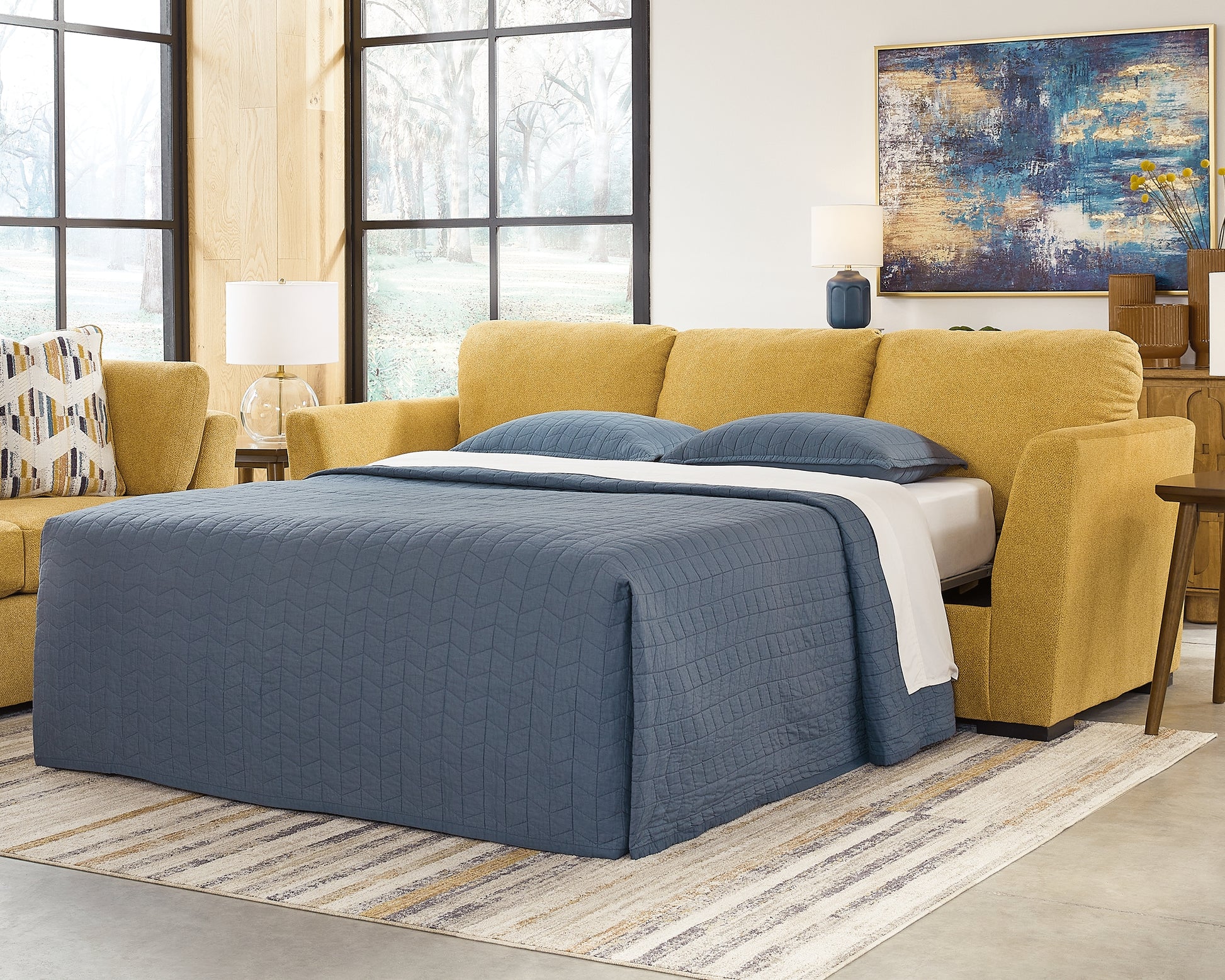 Bradenton Furniture Outlet - Ashley Furniture - Keerwick Living Room - Ottoman / Sunflower - 6750614