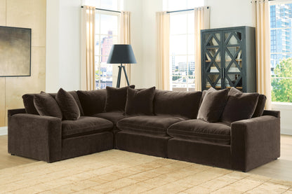 Bradenton Furniture Outlet - Ashley Furniture - Maxton Heights Sectional - RAF 4-Piece Sectional / Bittersweet - 67807S3