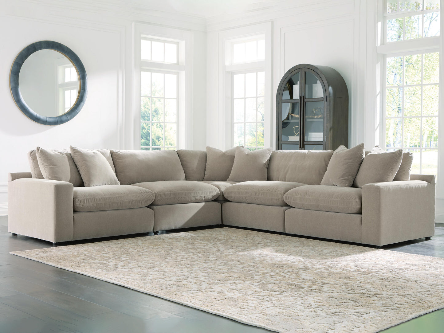 Bradenton Furniture Outlet - Ashley Furniture - Maxton Heights Sectional - RAF 5-Piece Sectional / Pebble - 67808S4