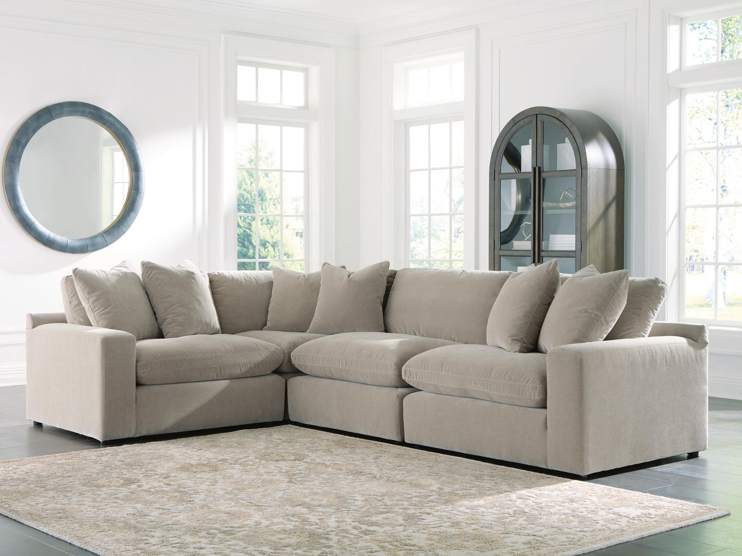Bradenton Furniture Outlet - Ashley Furniture - Maxton Heights Sectional - RAF 4-Piece Sectional / Pebble - 67808S3