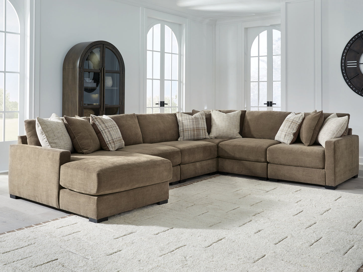 Bradenton Furniture Outlet - Ashley Furniture - Camellia-Court Sectional - RAF 6-Piece Sectional with Chaise / Coffee - 68207S14