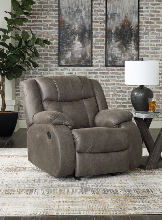 Bradenton Furniture Outlet - Ashley Furniture - First Base Living Room - Reclining Loveseat / Gunmetal - 6880486