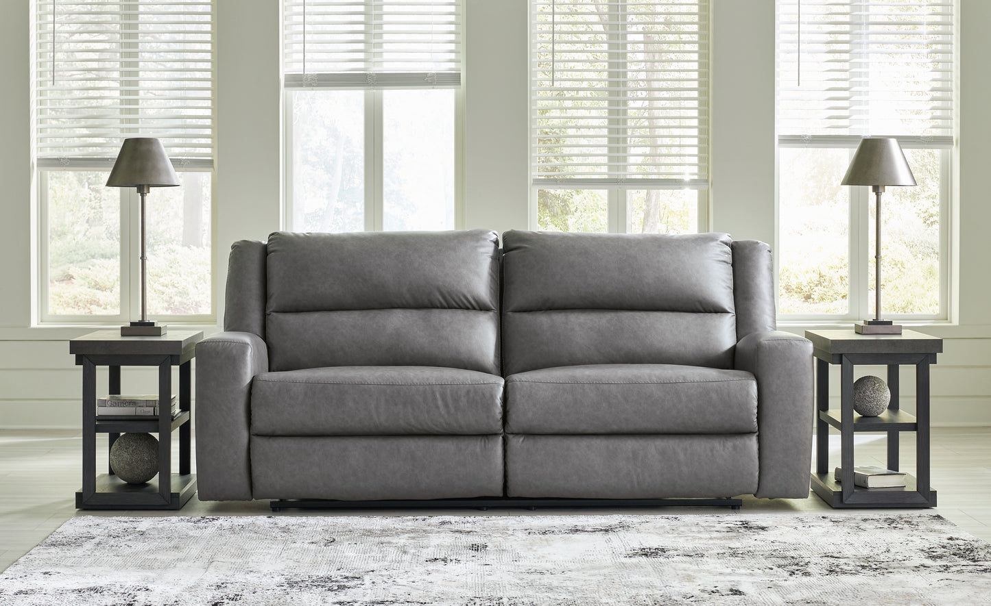 Bradenton Furniture Outlet - Ashley Furniture - Brixworth Living Room - 2 Seat Reclining Sofa / Slate - 6910681