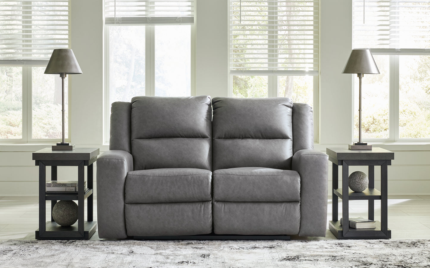 Bradenton Furniture Outlet - Ashley Furniture - Brixworth Living Room - Reclining Loveseat / Slate - 6910686