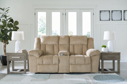 Bradenton Furniture Outlet - Ashley Furniture - Tip-Off Living Room - PWR REC Loveseat/CON/ADJ HDRST / Wheat - 6930518