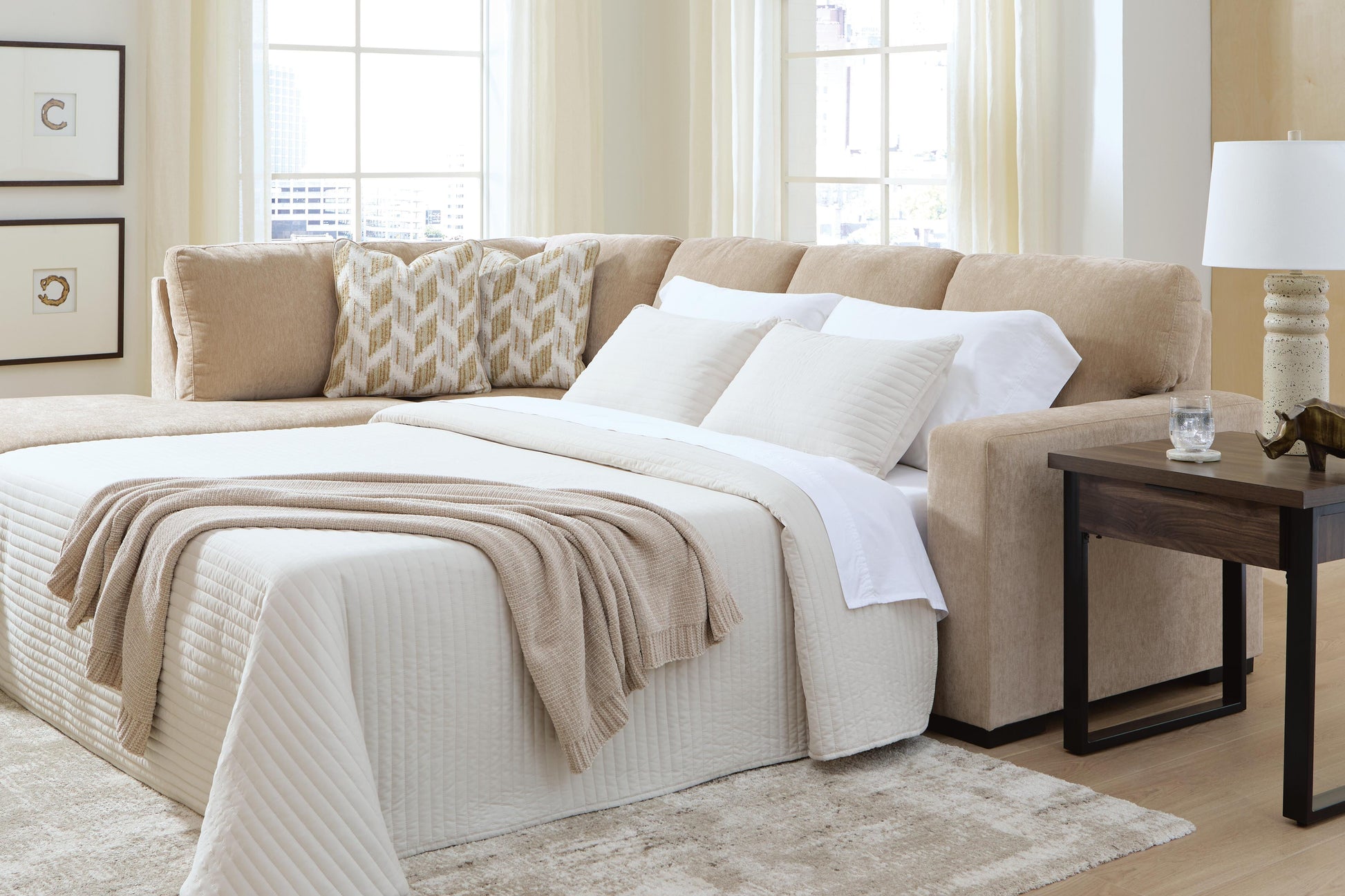Bradenton Furniture Outlet - Ashley Furniture - Bridgepoint 2-Piece Sleeper Sectional with Chaise - 2-Piece Sleeper Sectional with Chaise - PC69507S4