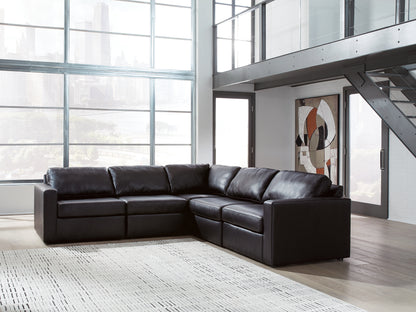 Bradenton Furniture Outlet - Ashley Furniture - ModMax II Sectional - RAF 5-Piece Sectional / Black - 74305S6
