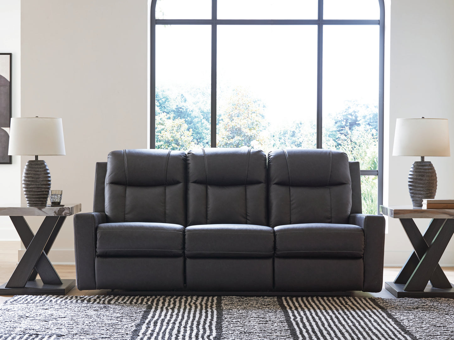 Bradenton Furniture Outlet - Ashley Furniture - Mackmenville Living Room - Reclining Sofa / Carbon - 7471388