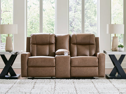Bradenton Furniture Outlet - Ashley Furniture - Mackmenville Living Room - DBL Rec Loveseat w/Console - 7471494