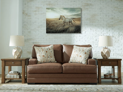 Bradenton Furniture Outlet - Ashley Furniture - VillaCourt Living Room - Loveseat / Caramel - 7490935