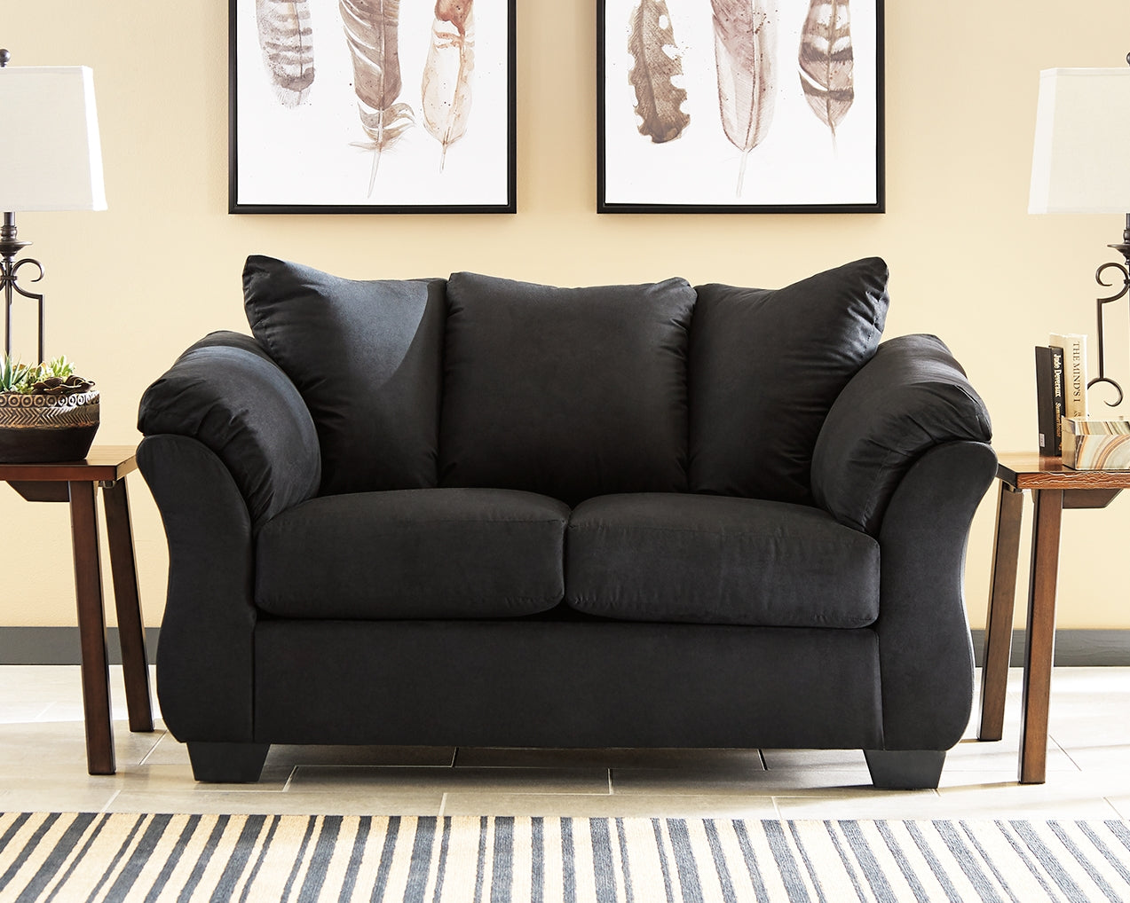 Bradenton Furniture Outlet - Ashley Furniture - Darcy Living Room - Loveseat / Black - 7500835