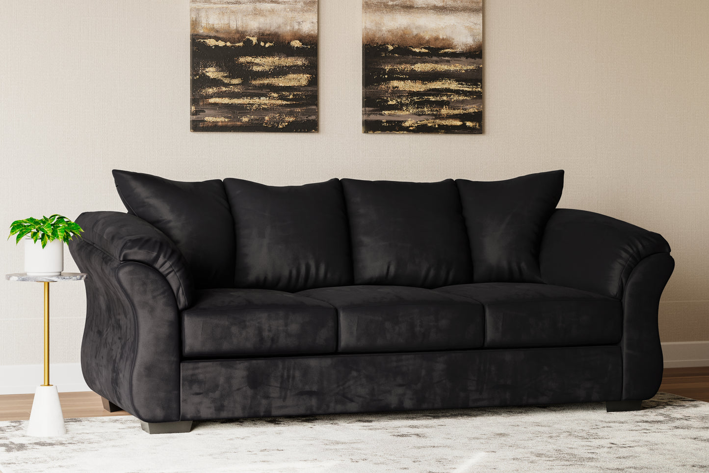 Bradenton Furniture Outlet - Ashley Furniture - Darcy Living Room - Sofa / Black - 7500838