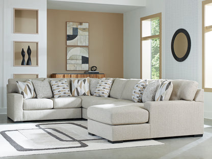 Bradenton Furniture Outlet - Ashley Furniture - Laurelgrove Sectional - RAF 5-Piece Sectional with Chaise / Pebble - 75105S12