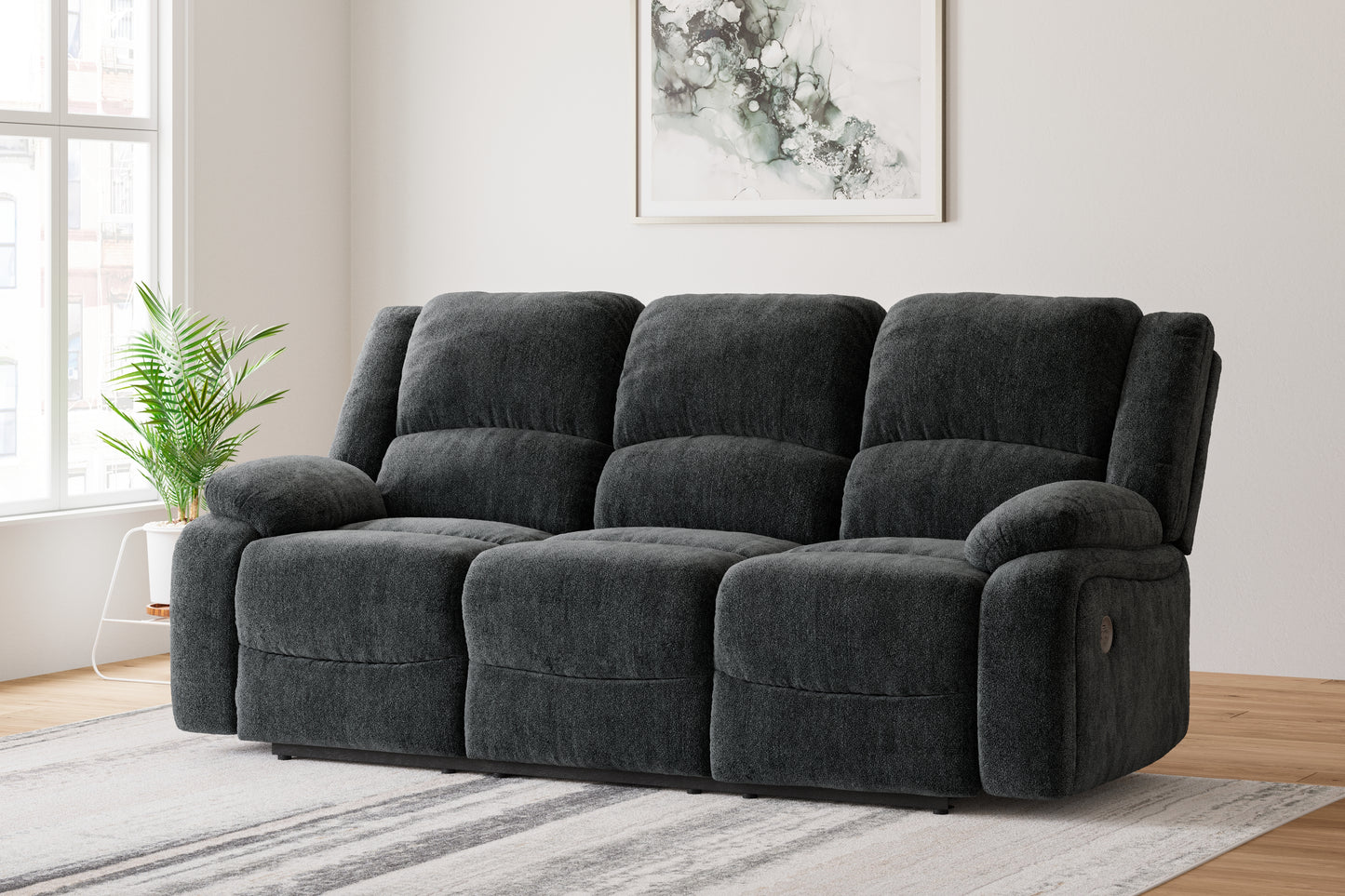 Bradenton Furniture Outlet - Ashley Furniture - Draycoll Living Room - Reclining Power Sofa / Slate - 7650487