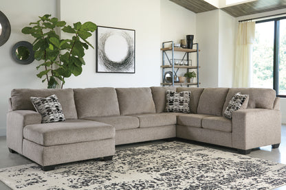 Bradenton Furniture Outlet - Ashley Furniture - Ballinasloe Sectional - LAF 3-Piece Sectional with Chaise / Smoke - 80703S2