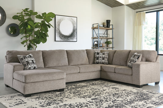 Bradenton Furniture Outlet - Ashley Furniture - Ballinasloe Sectional - LAF 3-Piece Sectional with Chaise / Smoke - 80703S2
