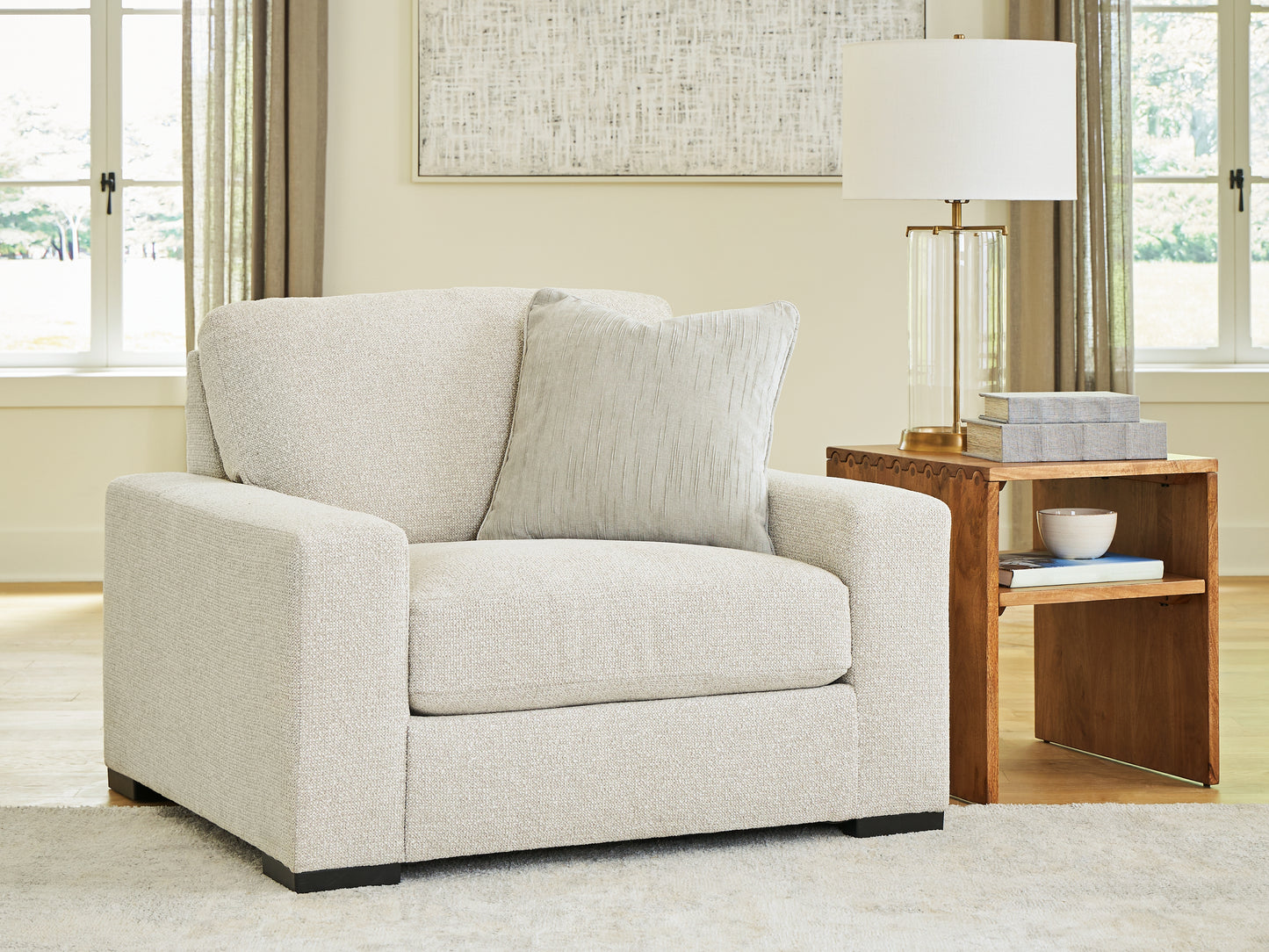 Bradenton Furniture Outlet - Ashley Furniture - Conlee-Pike Living Room - Chair and a Half / Linen - PC8131023