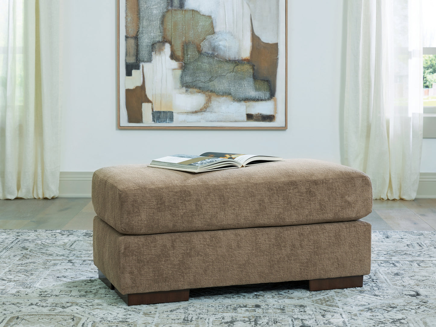 Bradenton Furniture Outlet - Ashley Furniture - Jayne Park Living Room - Ottoman / Pecan - PC8150514