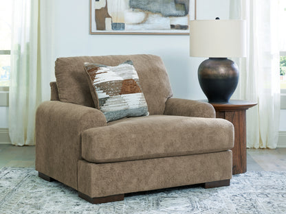 Bradenton Furniture Outlet - Ashley Furniture - Jayne Park Living Room - Chair and a Half / Pecan - PC8150523