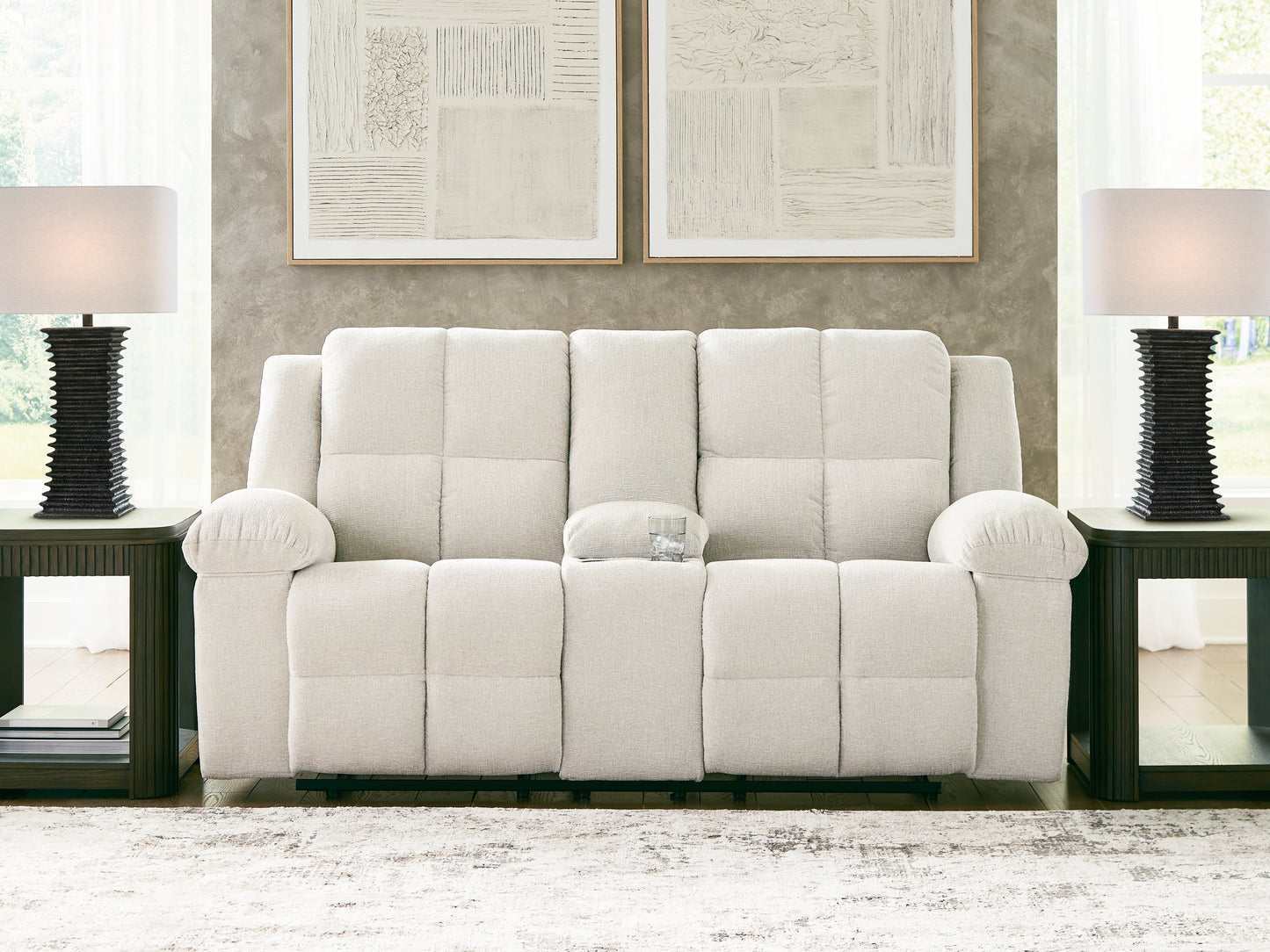 Bradenton Furniture Outlet - Ashley Furniture - Orlen Living Room - DBL Rec Loveseat w/Console - 8160294
