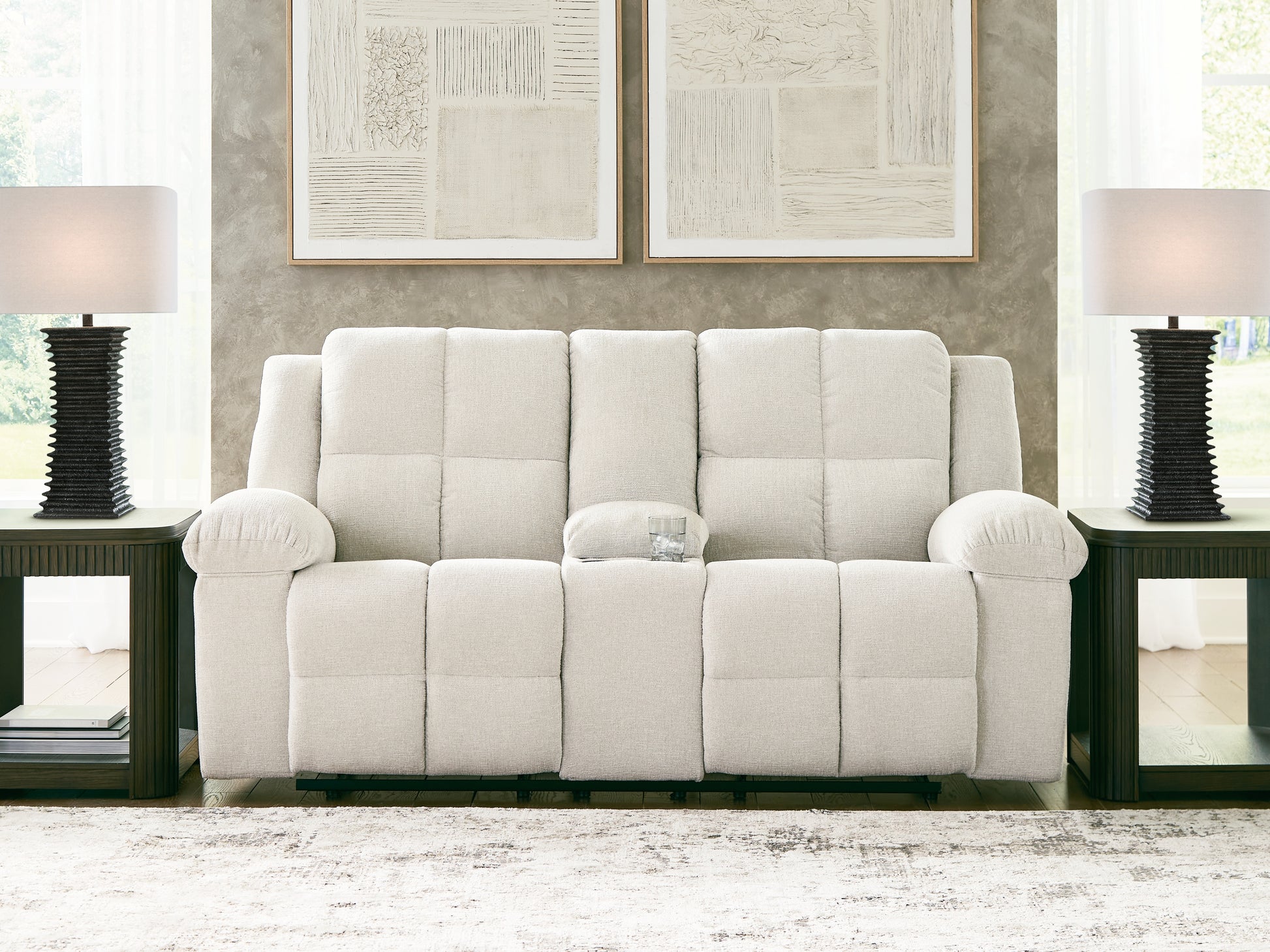 Bradenton Furniture Outlet - Ashley Furniture - Orlen Living Room - DBL Rec Loveseat w/Console - 8160294