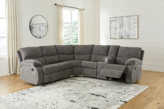 Bradenton Furniture Outlet - Ashley Furniture - Museum Sectional - 2-Piece Reclining Sectional / Pewter - 81807S1