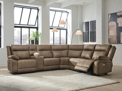 Bradenton Furniture Outlet - Ashley Furniture - Max-Momentum Sectional - 6-Piece Power Reclining Sectional with Audio Console - PC82305S9