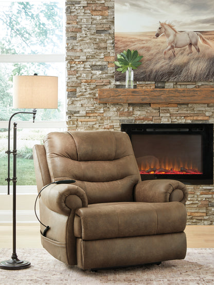 Bradenton Furniture Outlet - Ashley Furniture - Revived and Restored Living Room - Power Lift Recliner / Earth - PC8240712