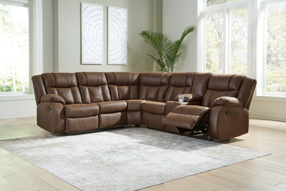 Bradenton Furniture Outlet - Ashley Furniture - Trail Boys Sectional - 2-Piece Reclining Sectional / Walnut - 82703S1