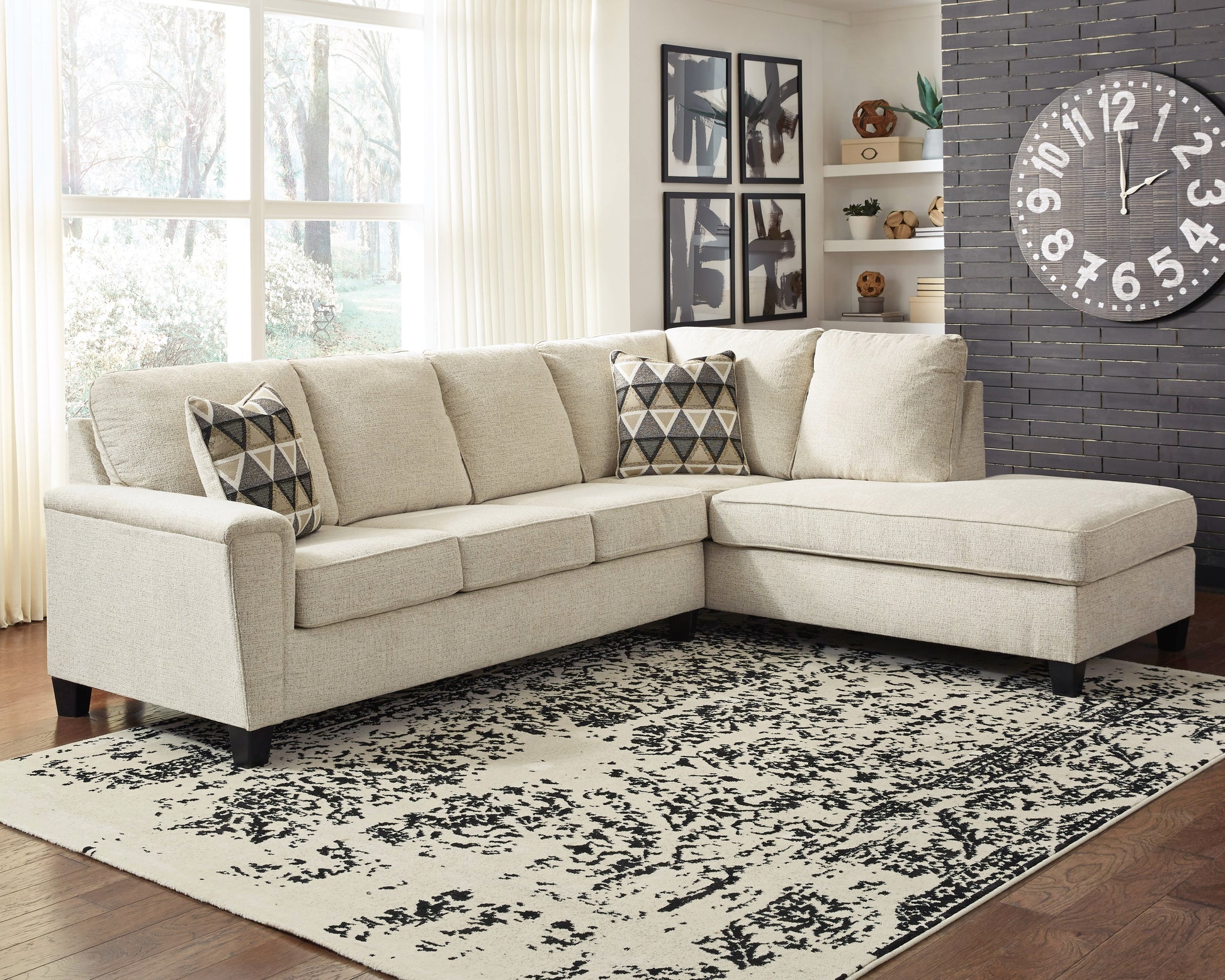 Bradenton Furniture Outlet - Ashley Furniture - Abinger Sectional - LAF 2-Piece Sectional with Chaise / Natural - 83904S2