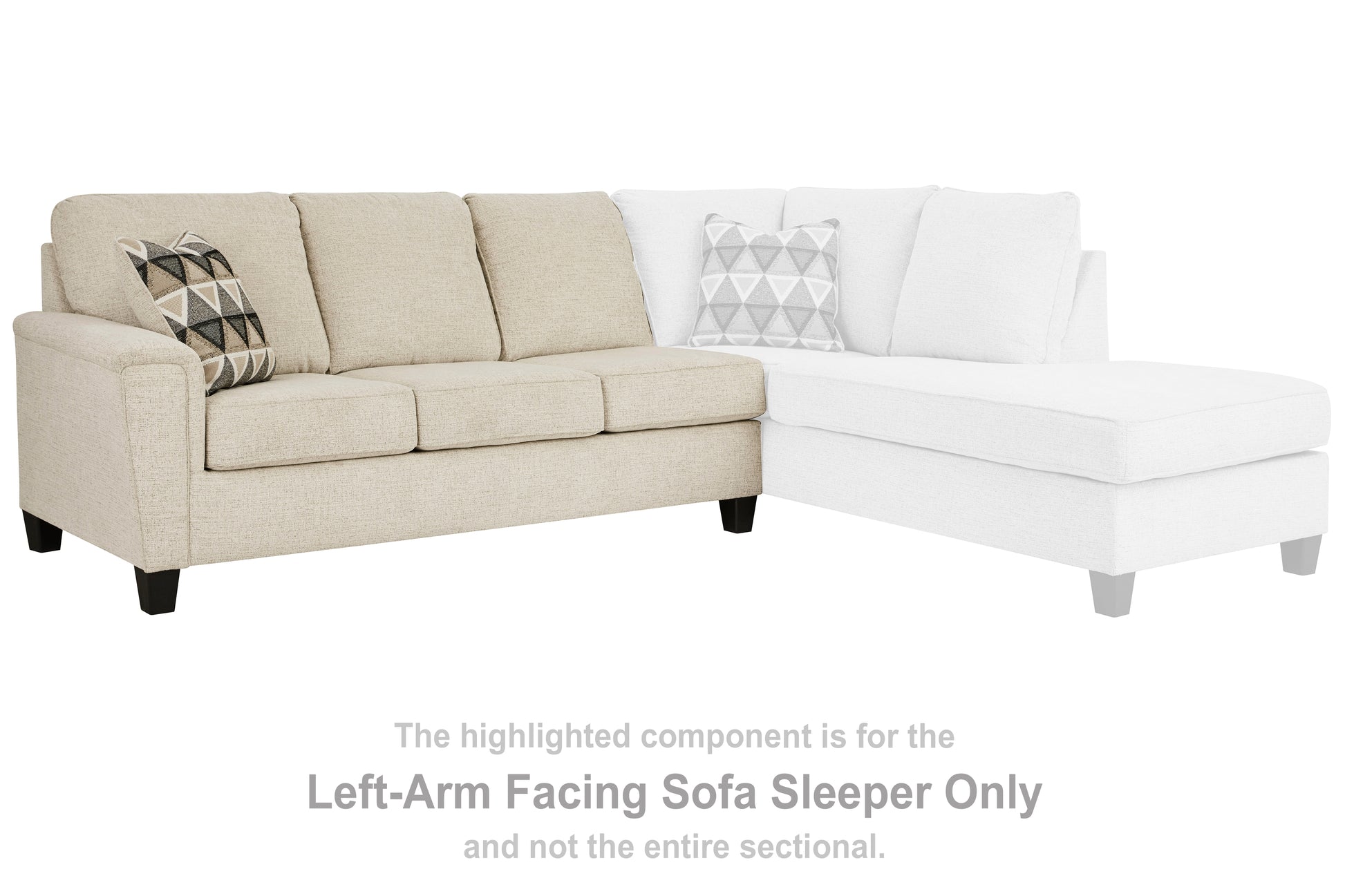 Bradenton Furniture Outlet - Ashley Furniture - Abinger Sectional - LAF Sofa Sleeper / Natural - 8390469