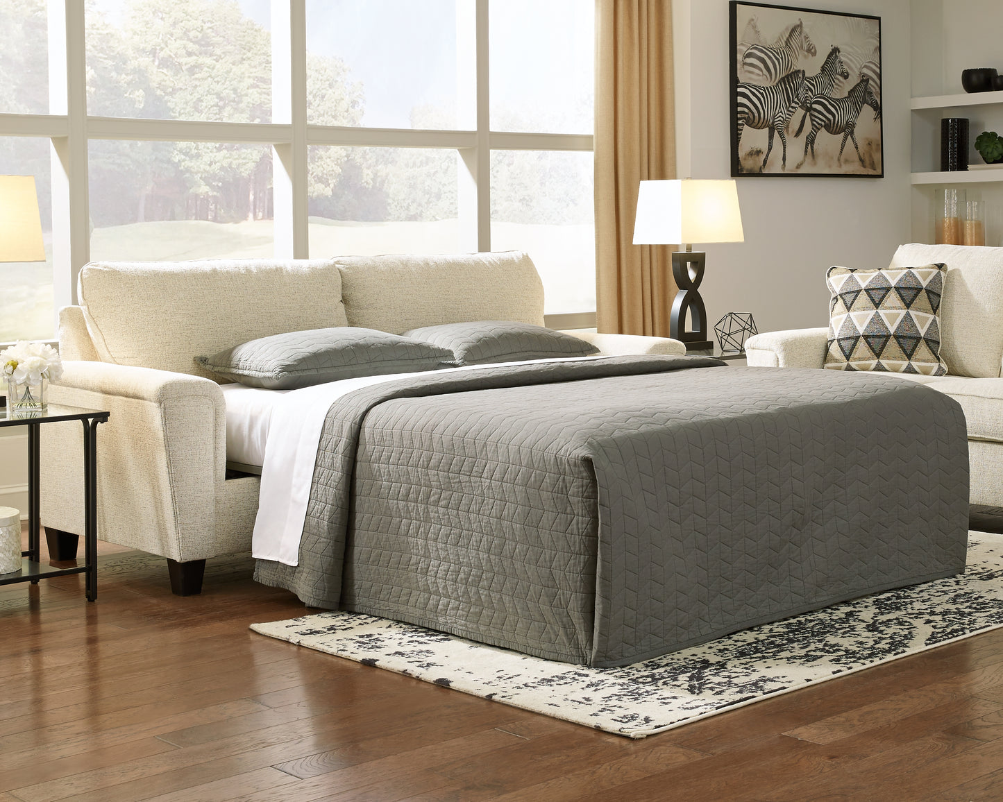 Bradenton Furniture Outlet - Ashley Furniture - Abinger Living Room - Queen Sofa Sleeper / Natural - 8390439
