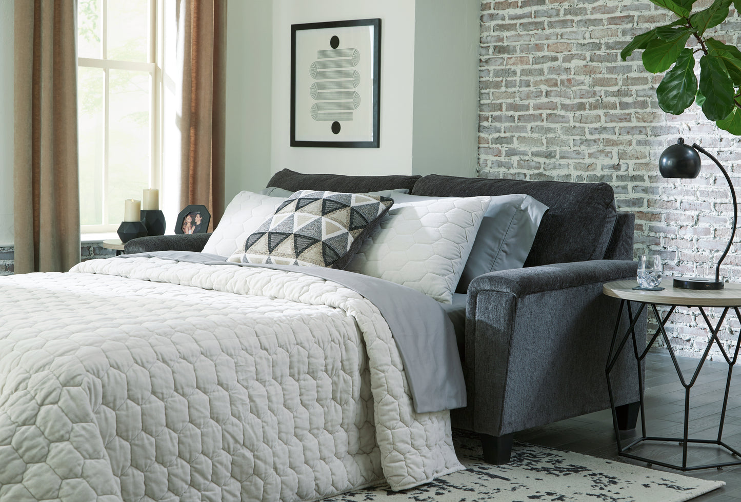 Bradenton Furniture Outlet - Ashley Furniture - Abinger Living Room - Queen Sofa Sleeper / Smoke - 8390539