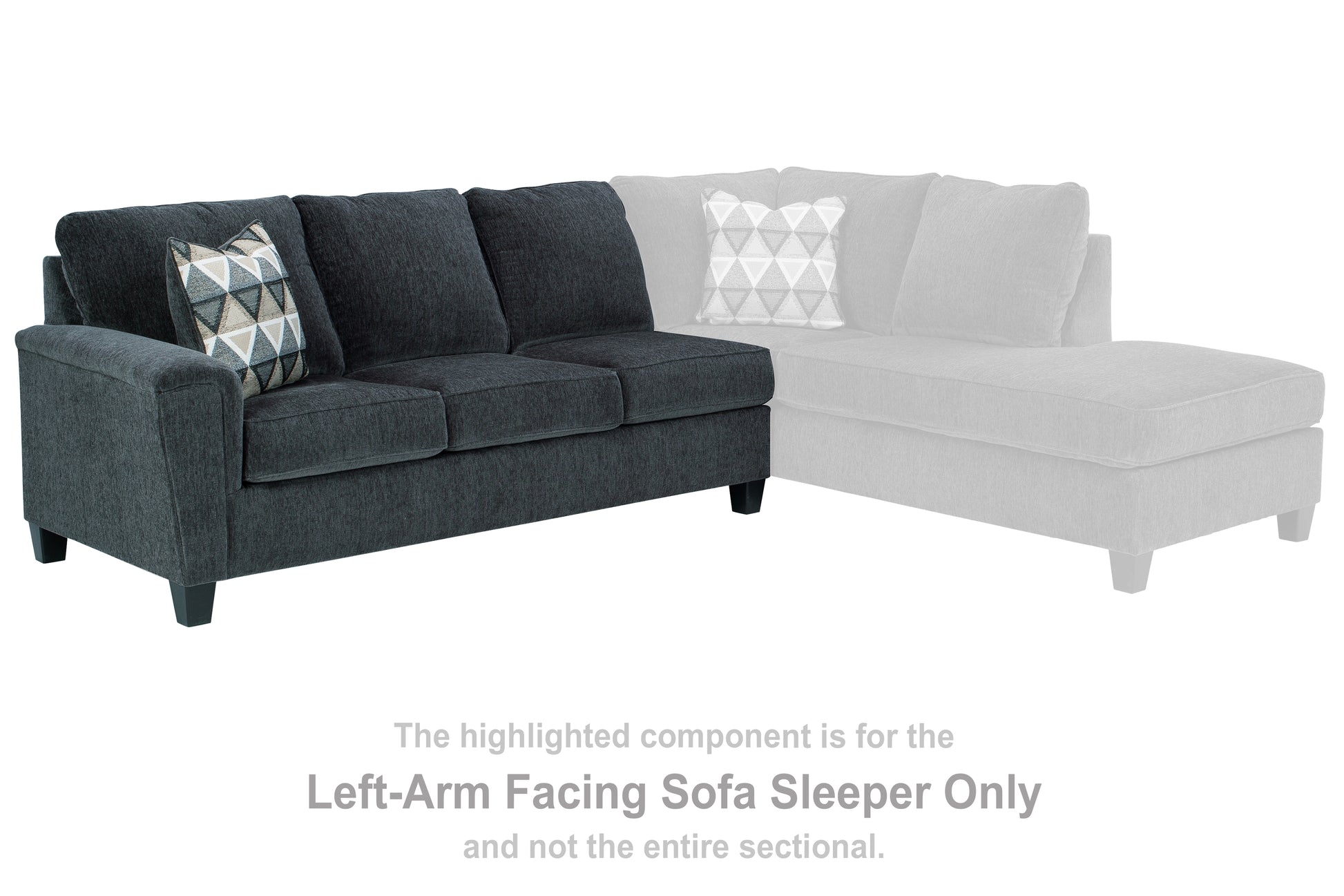 Bradenton Furniture Outlet - Ashley Furniture - Abinger Sectional - LAF Sofa Sleeper / Smoke - 8390569