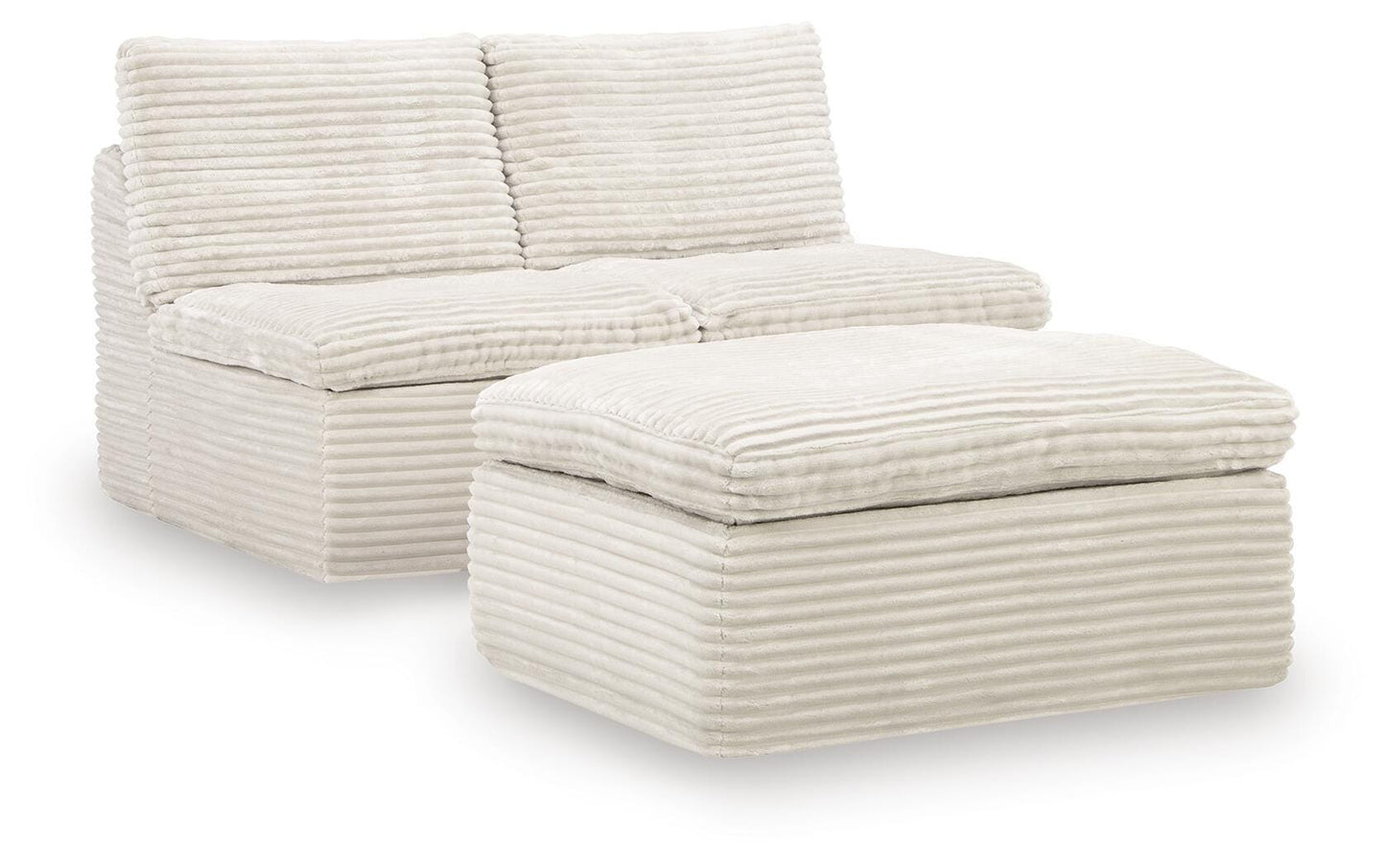 Bradenton Furniture Outlet - Ashley Furniture - Fannin Sectional - 2 Armless Chairs w/Otto (3/CN) - PC8430431