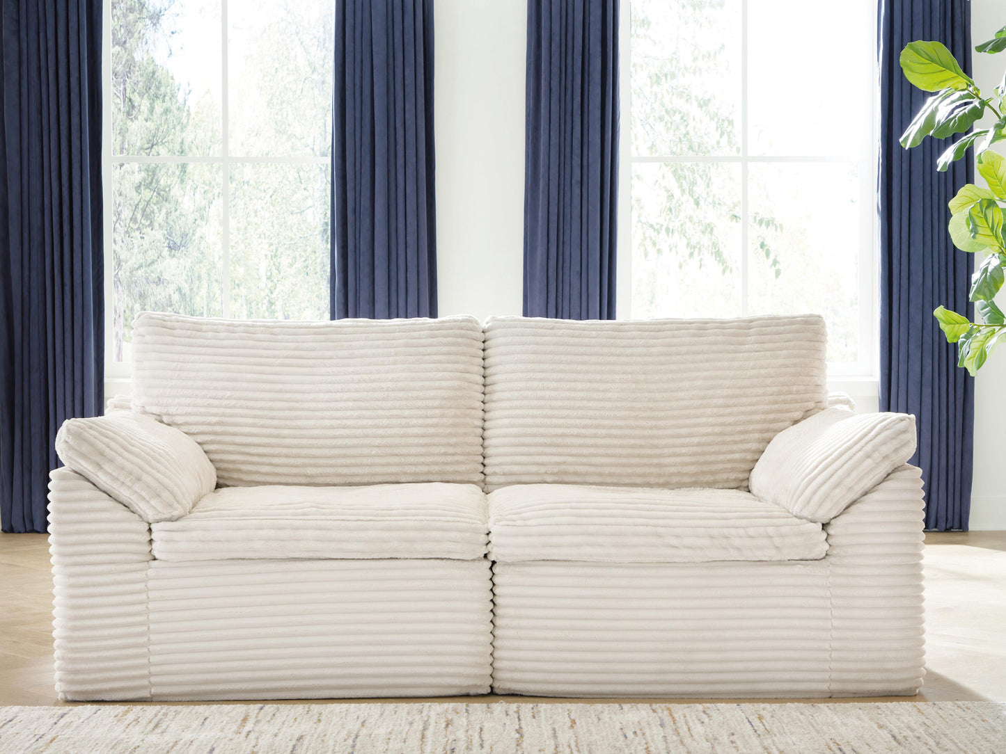 Bradenton Furniture Outlet - Ashley Furniture - Fannin Sectional - LAF/RAF Corner Chair (Set of 2) / Ivory - PC8430451