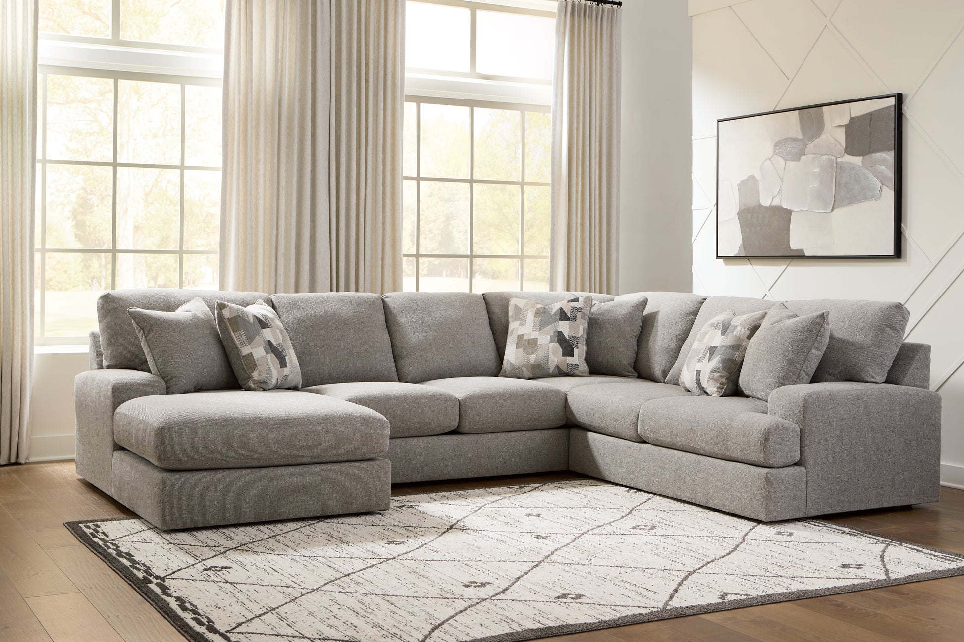 Bradenton Furniture Outlet - Ashley Furniture - Lindon Sectional - 3-Piece Sectional with Chaise - 84704S3