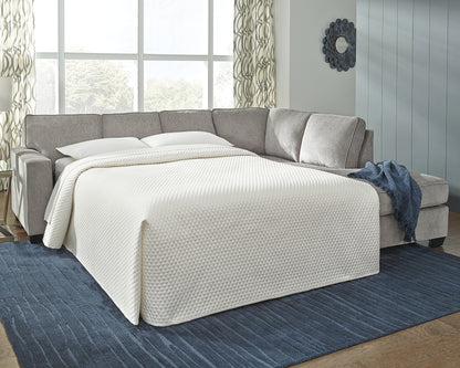 Bradenton Furniture Outlet - Ashley Furniture - Altari Sectional - 2-Piece Sleeper Sectional with Chaise / Alloy - 87214S3