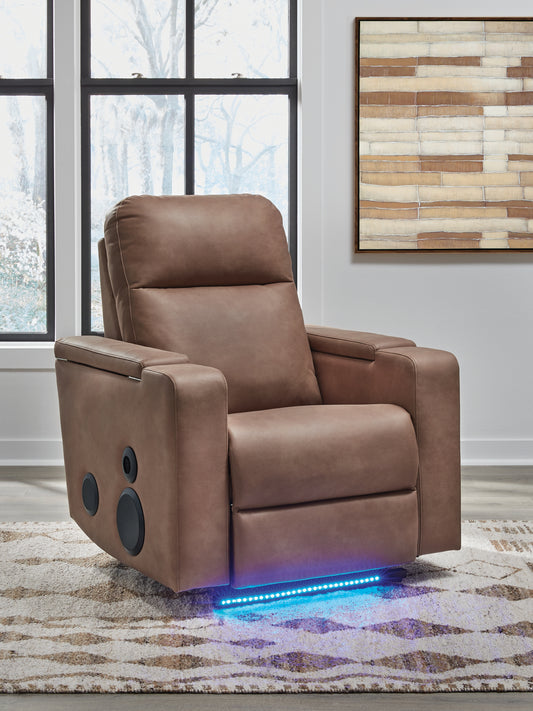 Bradenton Furniture Outlet - Ashley Furniture - Lorrenton Living Room - Glider PWR REC w/Audio System / Caramel - PC9022042A
