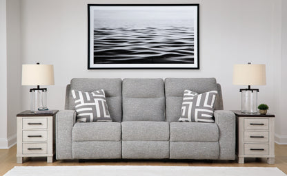 Bradenton Furniture Outlet - Ashley Furniture - Biscoe Living Room - PWR REC Sofa with ADJ Headrest / Pewter - 9050315