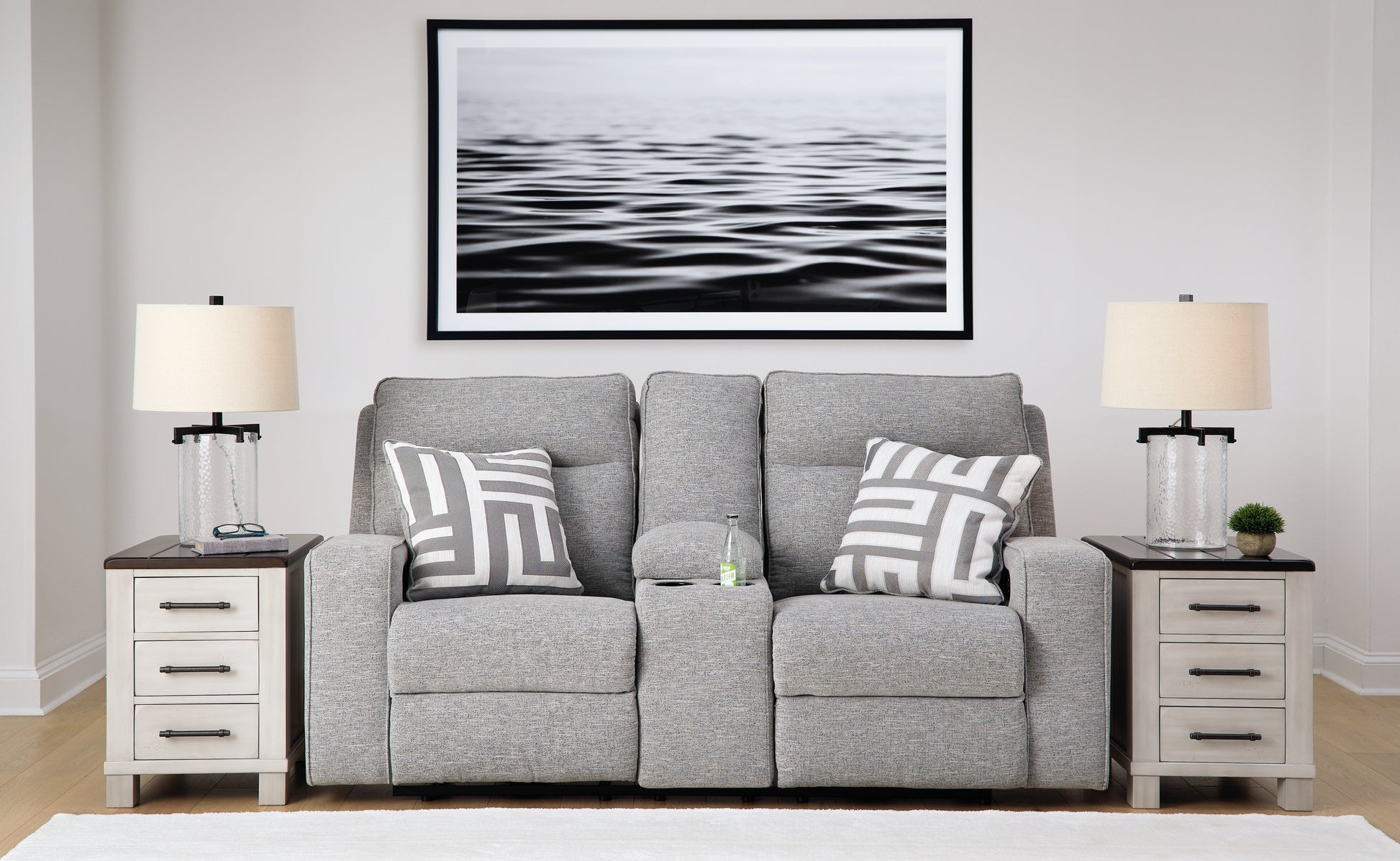 Bradenton Furniture Outlet - Ashley Furniture - Biscoe Living Room - PWR Recliner/ADJ Headrest / Pewter - 9050313