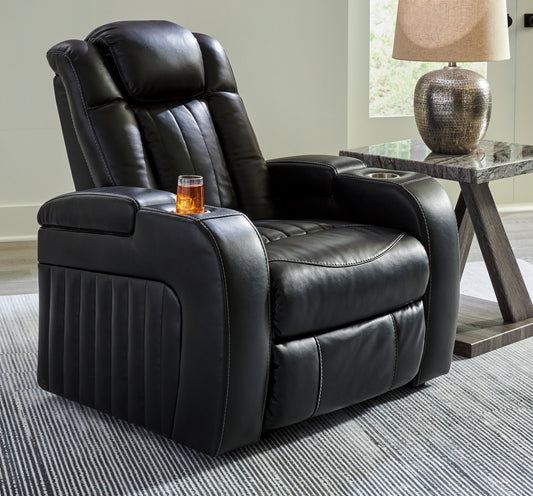 Bradenton Furniture Outlet - Ashley Furniture - Caveman Den Living Room - PWR Recliner/ADJ Headrest / Midnight - 9070313