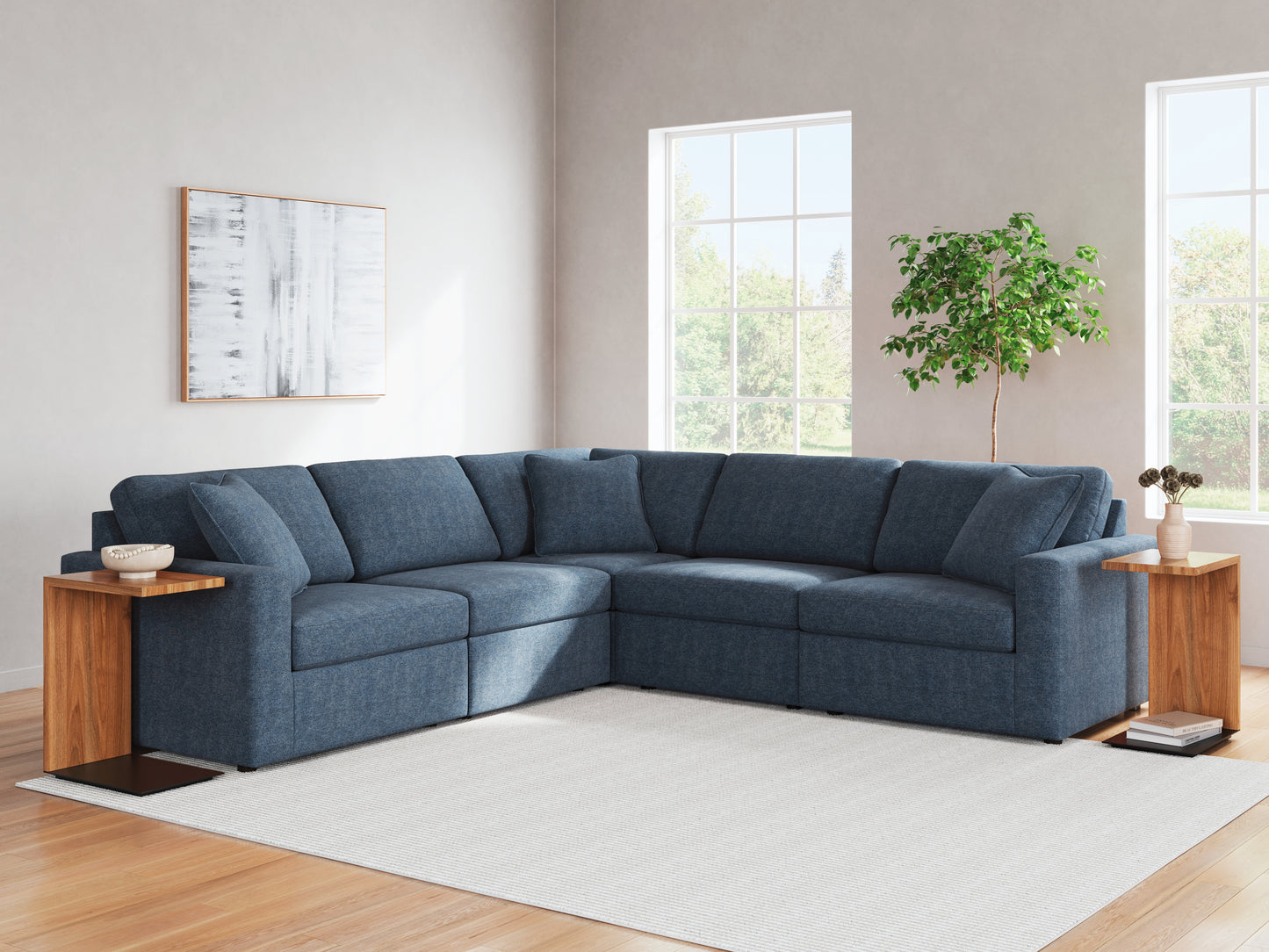 Bradenton Furniture Outlet - Ashley Furniture - Modmax Sectional - RAF 5-Piece Sectional / Ink - 92101S6